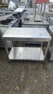Nerezový pracovní stůl s policí 1000 × 600 × 850 mm – BAZAR